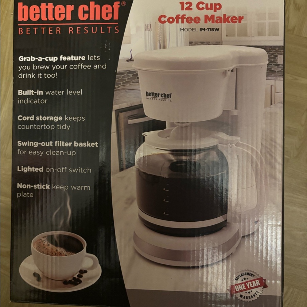 Better Chef White 12 Cup Coffee Maker